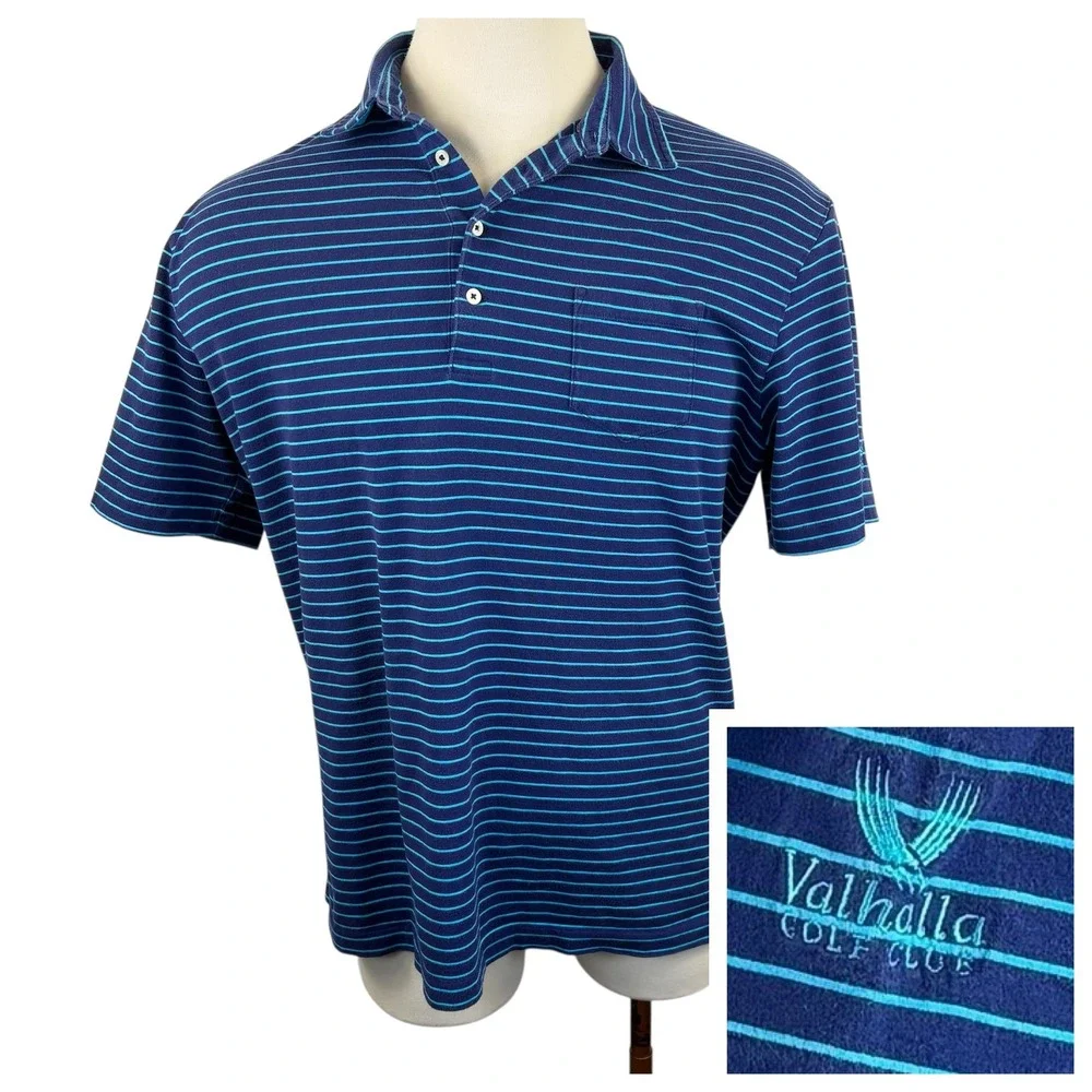 Men'sRalph Lauren Polo Golf XL‎ Vintage Lisle Pima Cotton Polo Shirt Valhalla